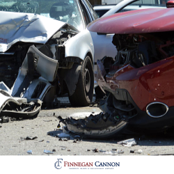 Two heavily damaged cars after a serious Silver Spring car accident